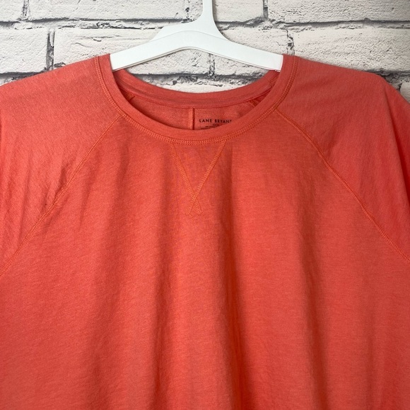 Lane Bryant Coral Pink Short Sleeved T Shirt size 22/24 NWT - Picture 3 of 9